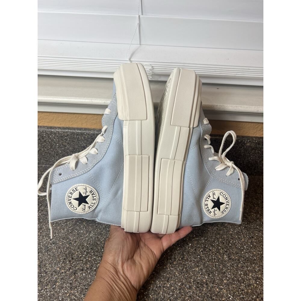 Converse All Star Platform Hi Top Womens Sz 6.5 Blue Canvas Sneaker Lace Up Shoe - Picture 6 of 11